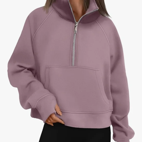 Half Zip Fleece Pullover | Nutmeg Size L - Picture 2 of 4